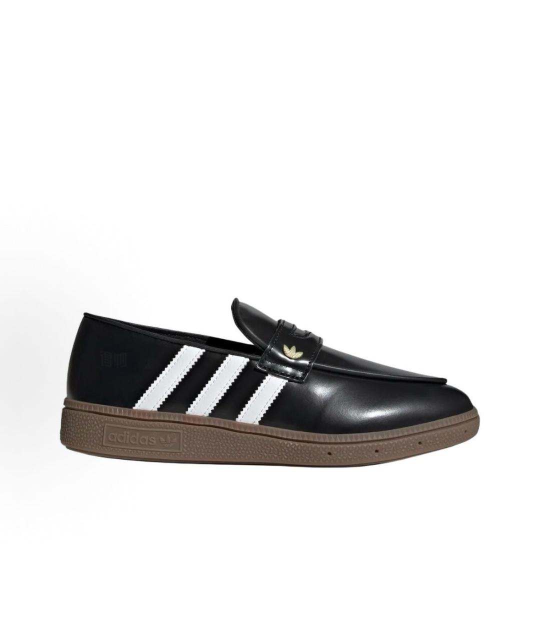 ADIDAS Черные кожаные лоферы, фото 7