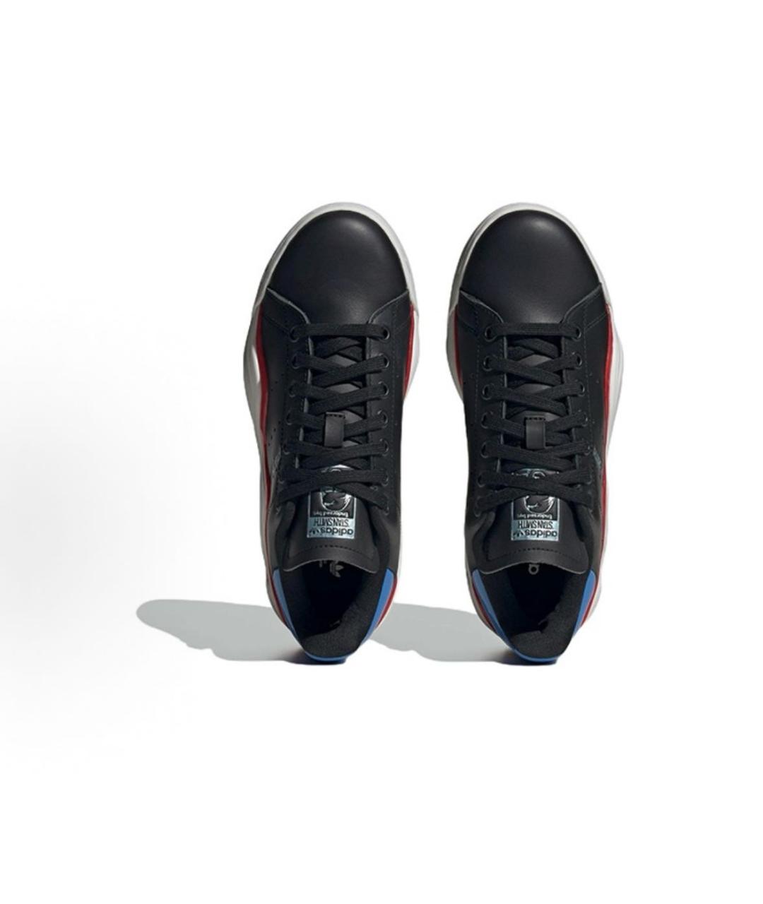 ADIDAS Черные кожаные кроссовки, фото 5