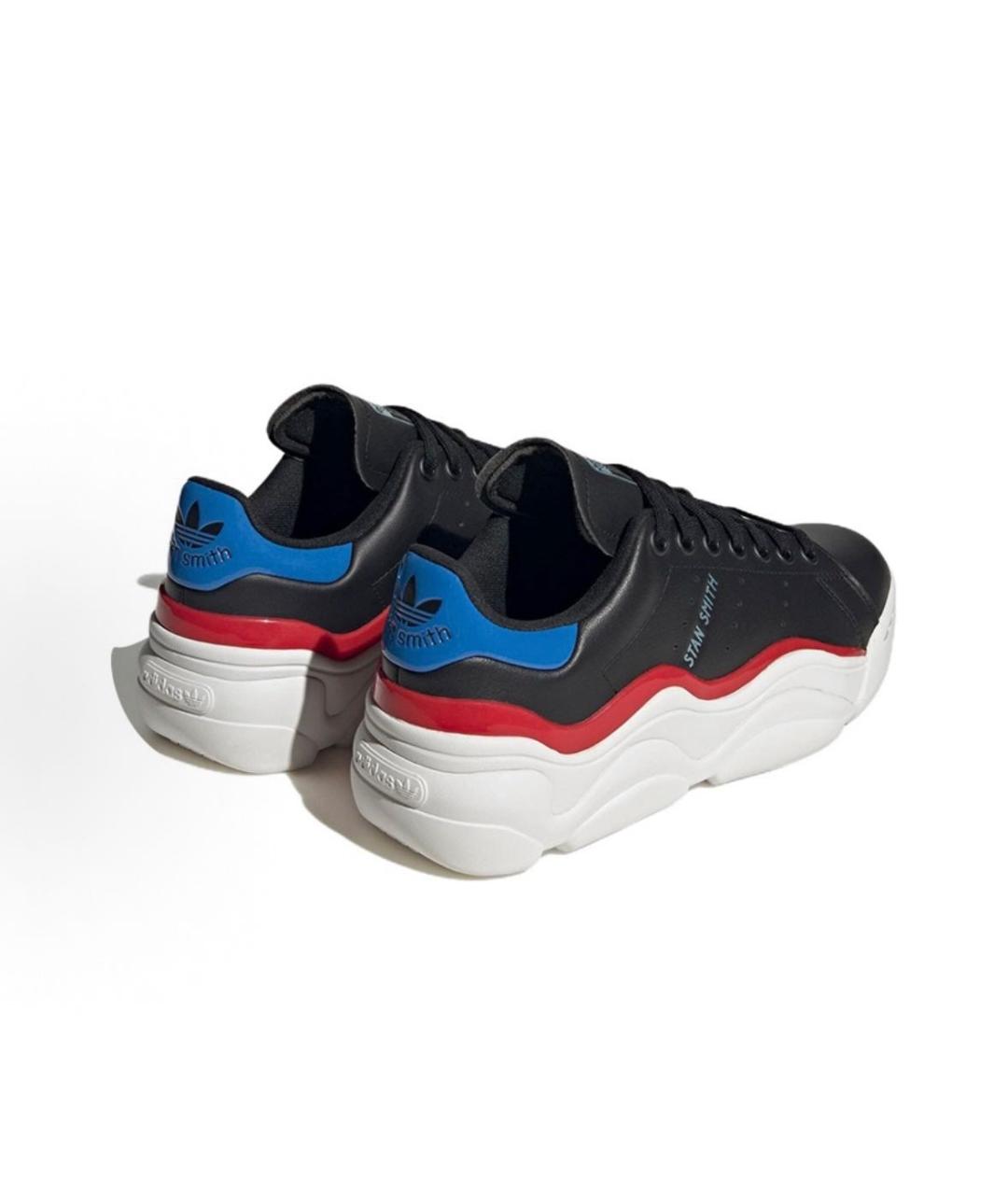 ADIDAS Черные кожаные кроссовки, фото 4