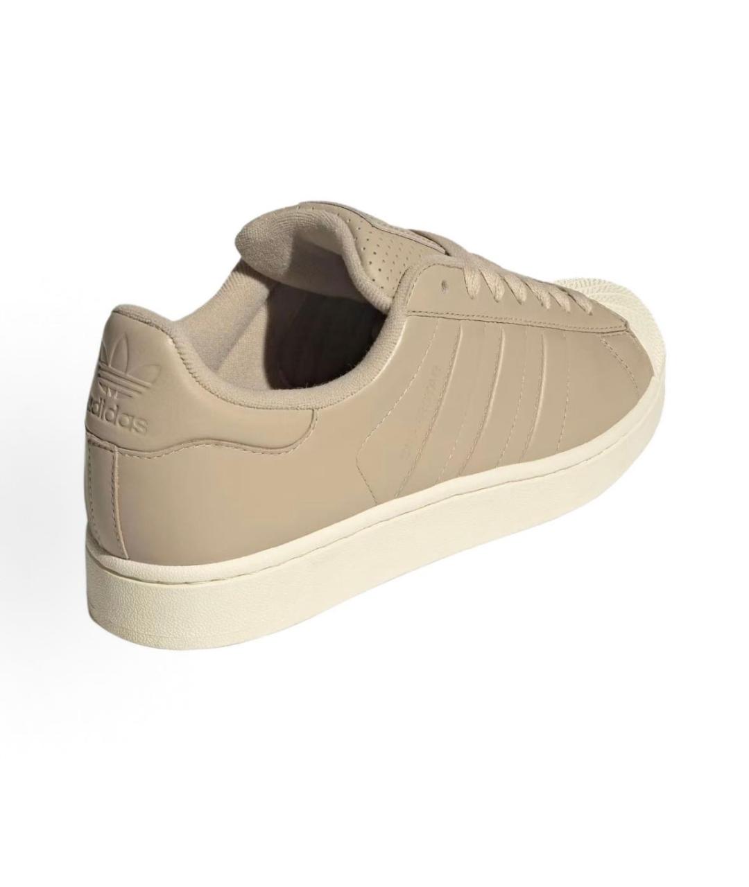 ADIDAS Бежевые кожаные кроссовки, фото 5