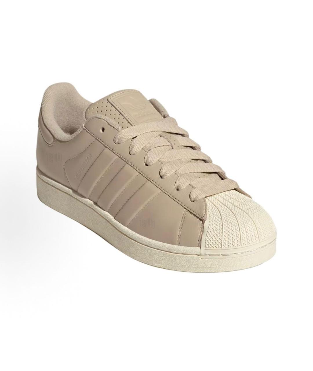 ADIDAS Бежевые кожаные кроссовки, фото 3