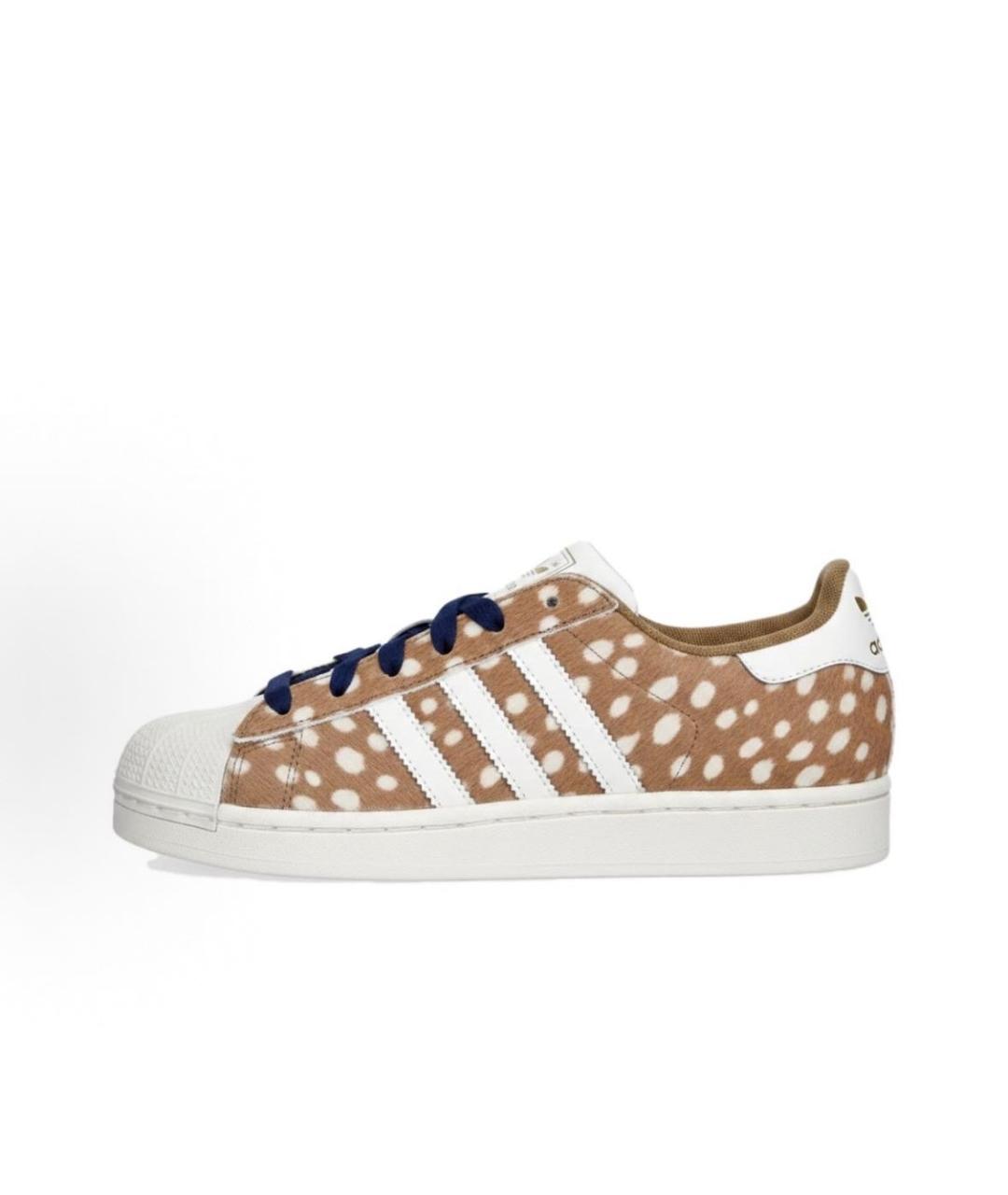 ADIDAS Бежевые кожаные кроссовки, фото 2
