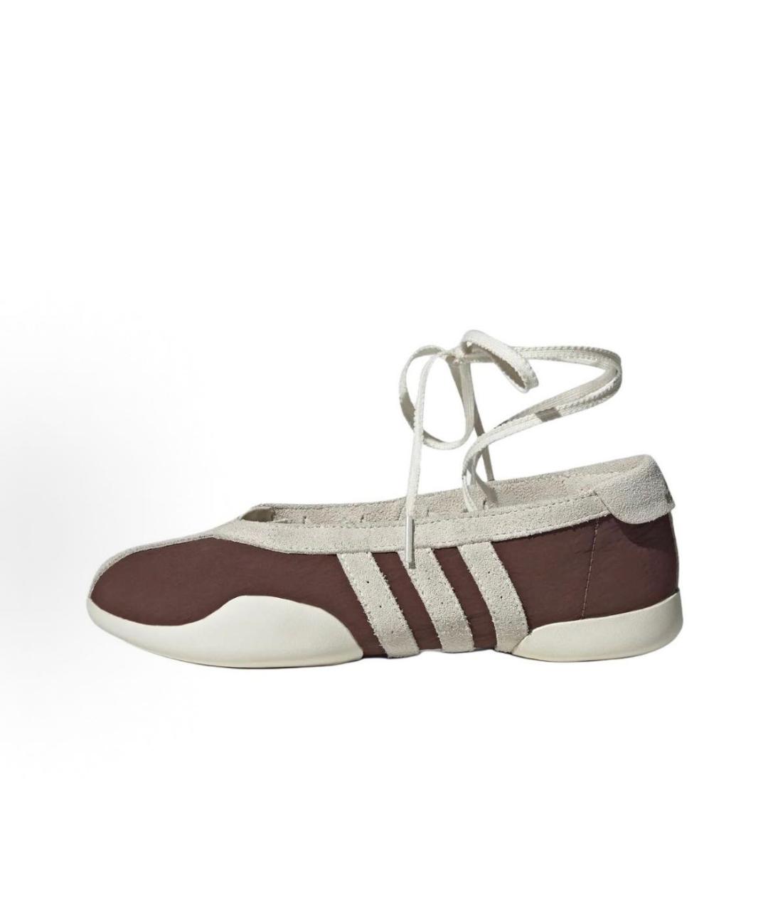 ADIDAS Коричневые текстильные балетки, фото 2