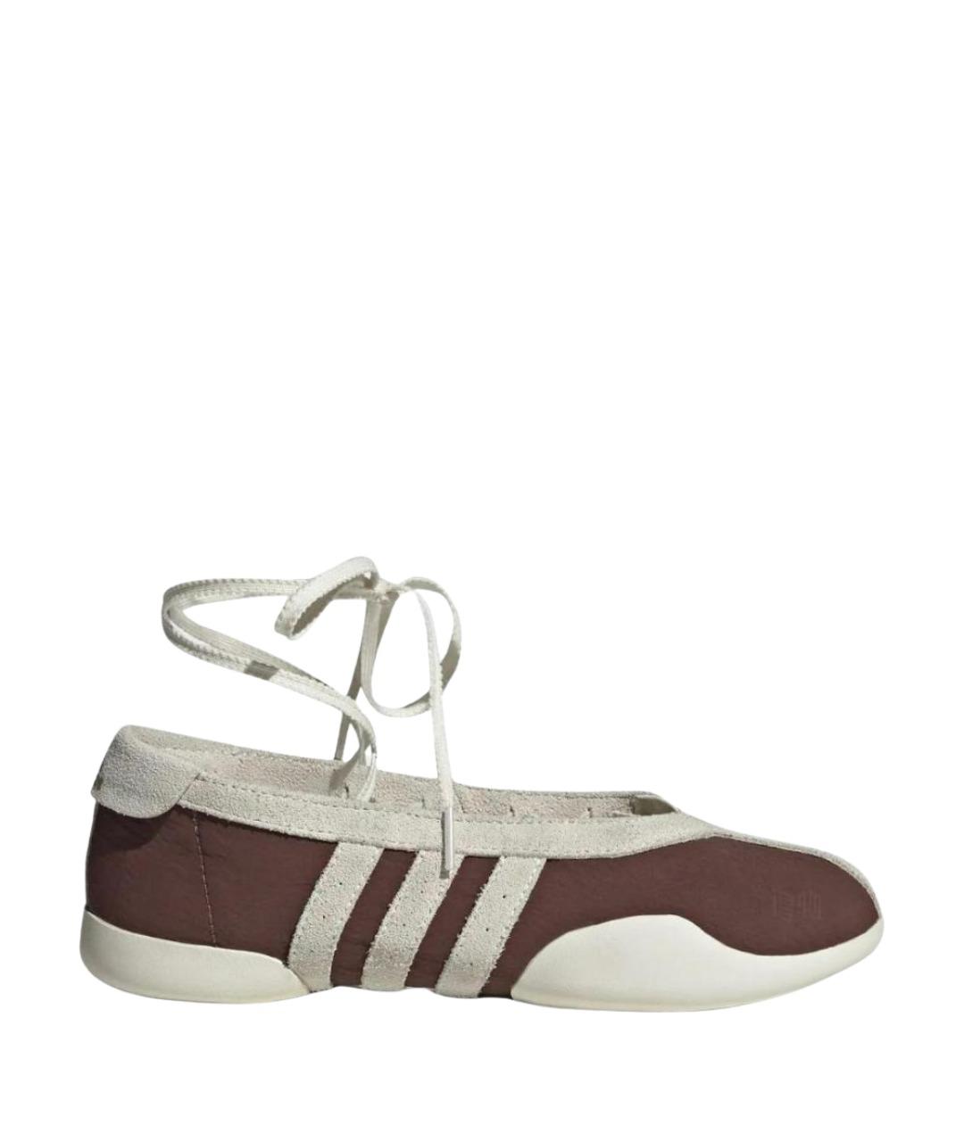 ADIDAS Коричневые текстильные балетки, фото 1