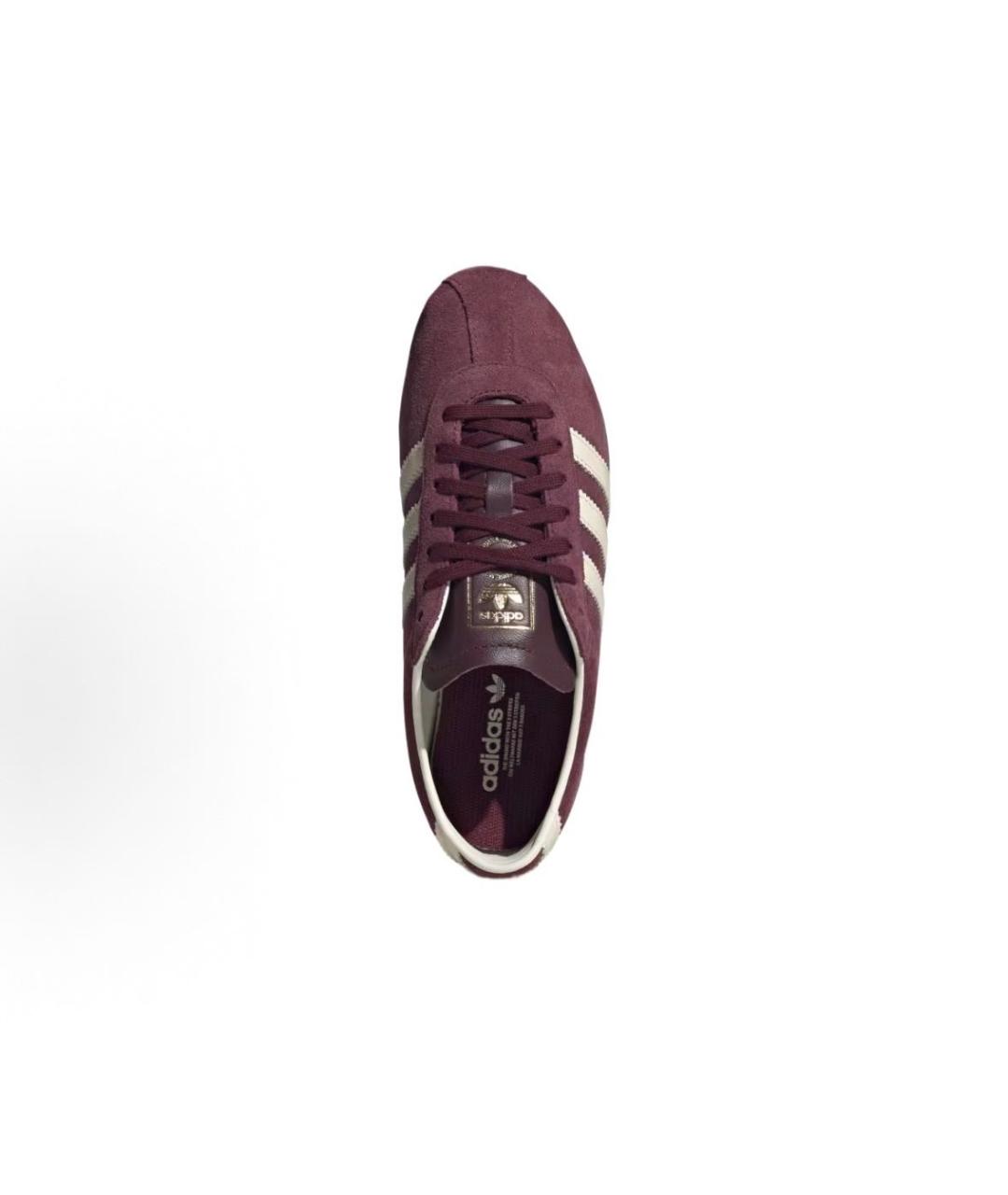 ADIDAS Бордовые замшевые кроссовки, фото 4