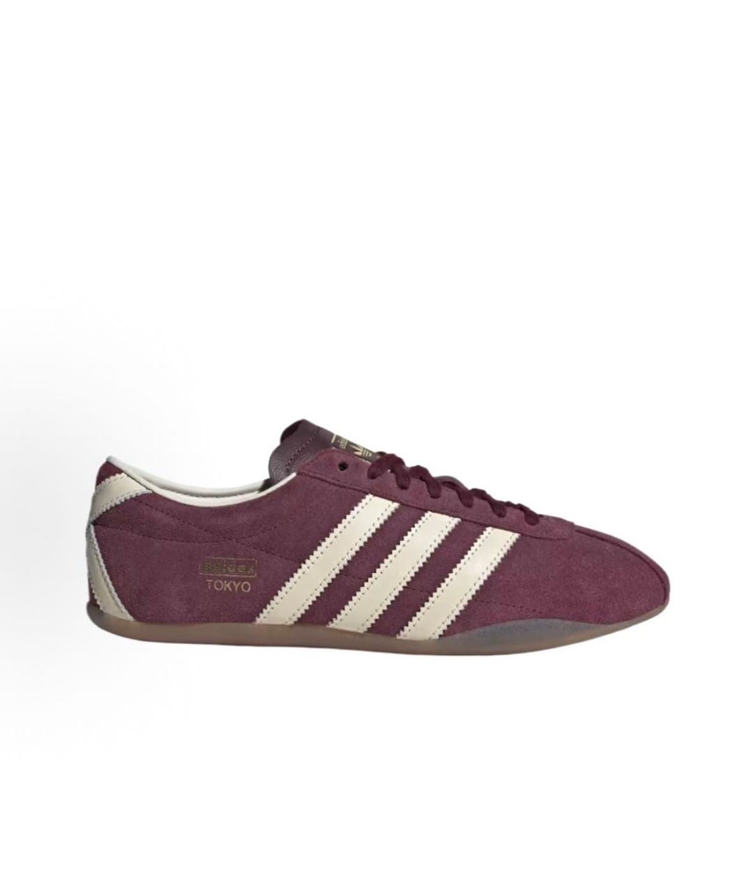ADIDAS Бордовые замшевые кроссовки, фото 7