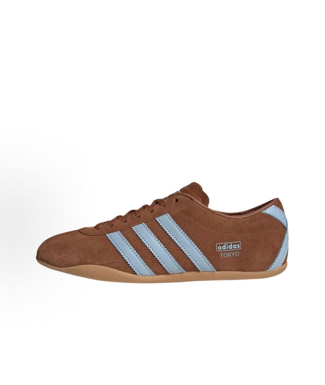 ADIDAS Коричневые замшевые кроссовки, фото 2