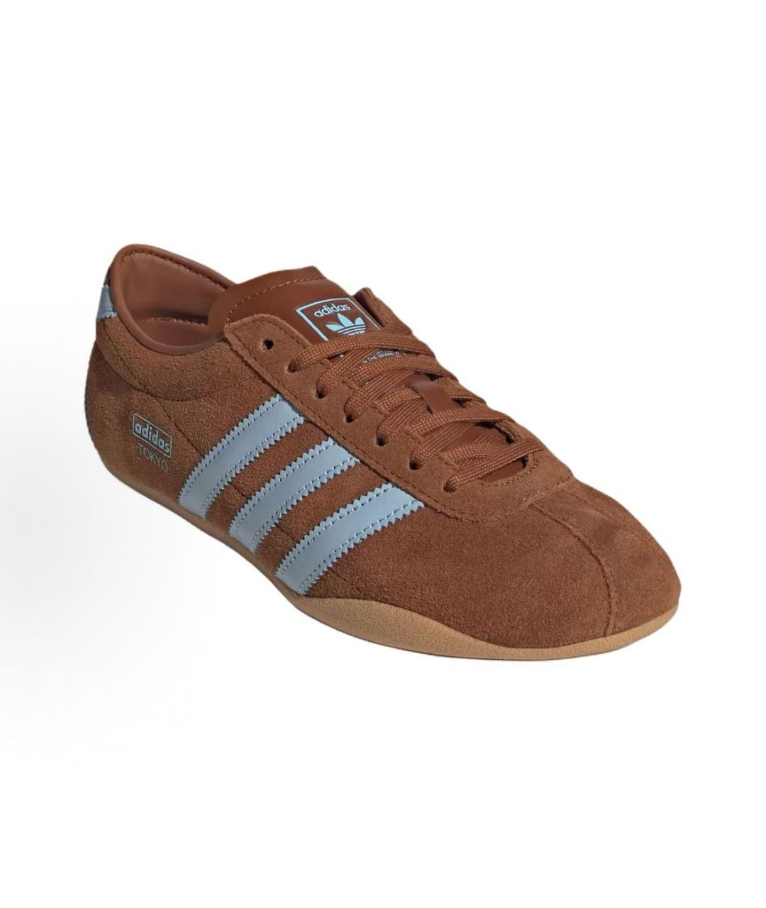 ADIDAS Коричневые замшевые кроссовки, фото 3