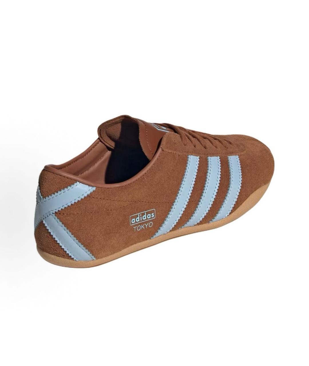 ADIDAS Коричневые замшевые кроссовки, фото 4