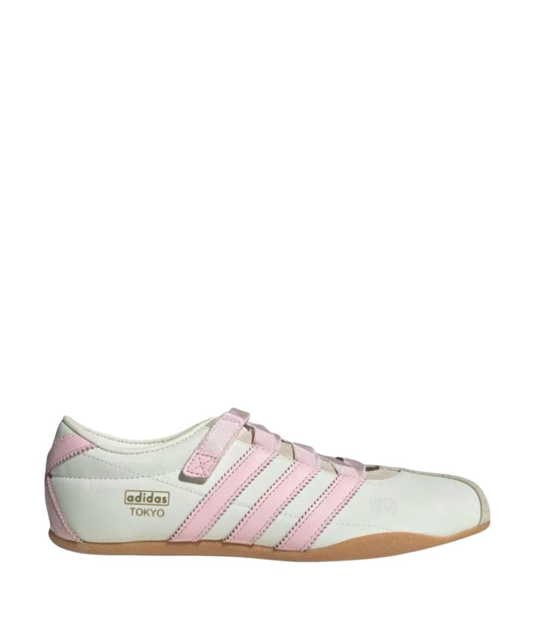 ADIDAS Белые текстильные кроссовки, фото 1