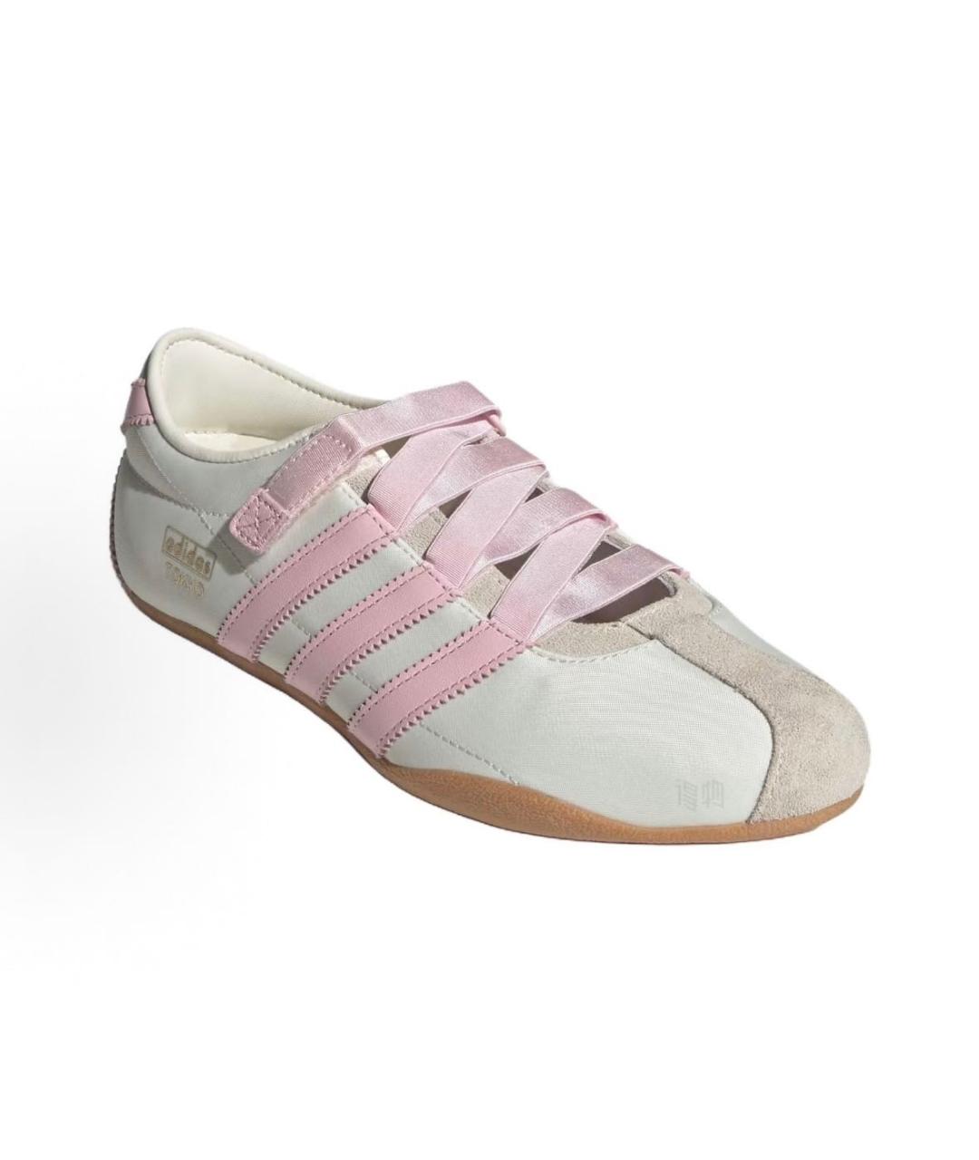 ADIDAS Белые текстильные кроссовки, фото 3