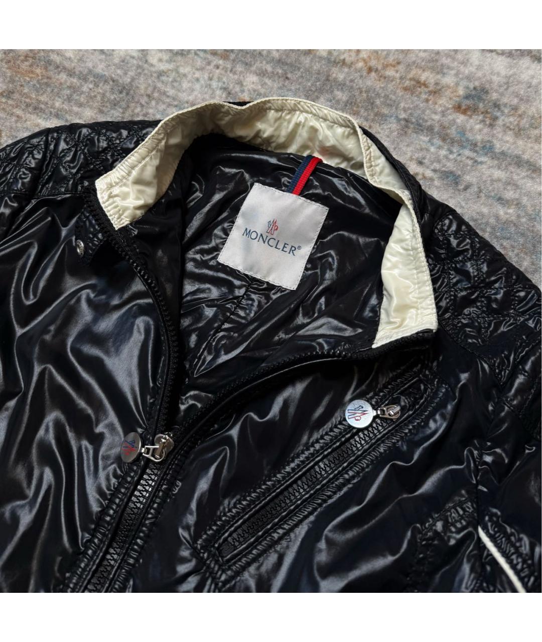 MONCLER Черная полиамидовая куртка, фото 4