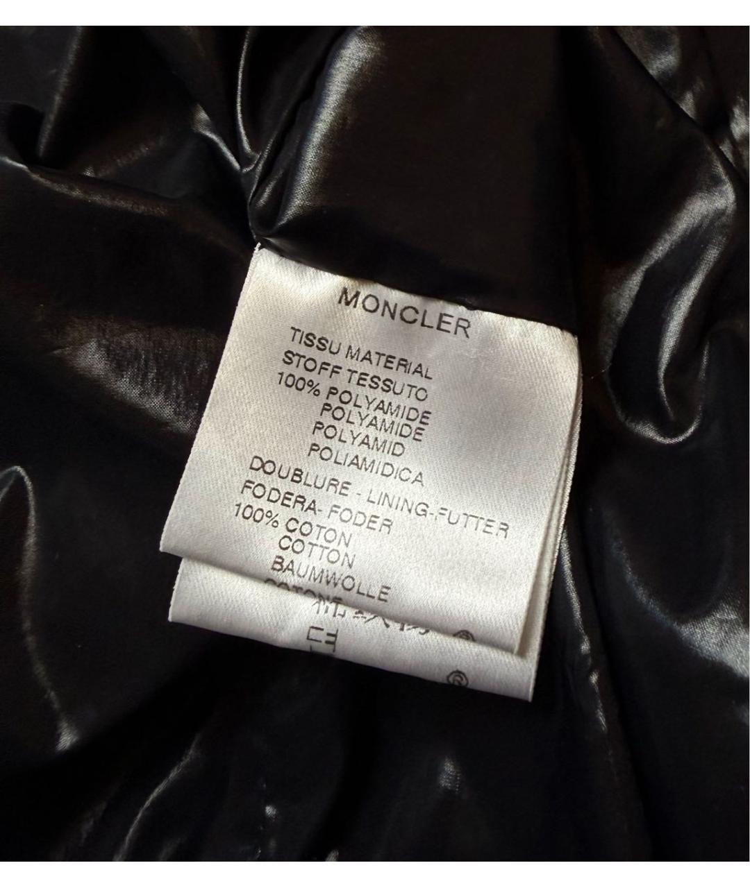 MONCLER Черная полиамидовая куртка, фото 6