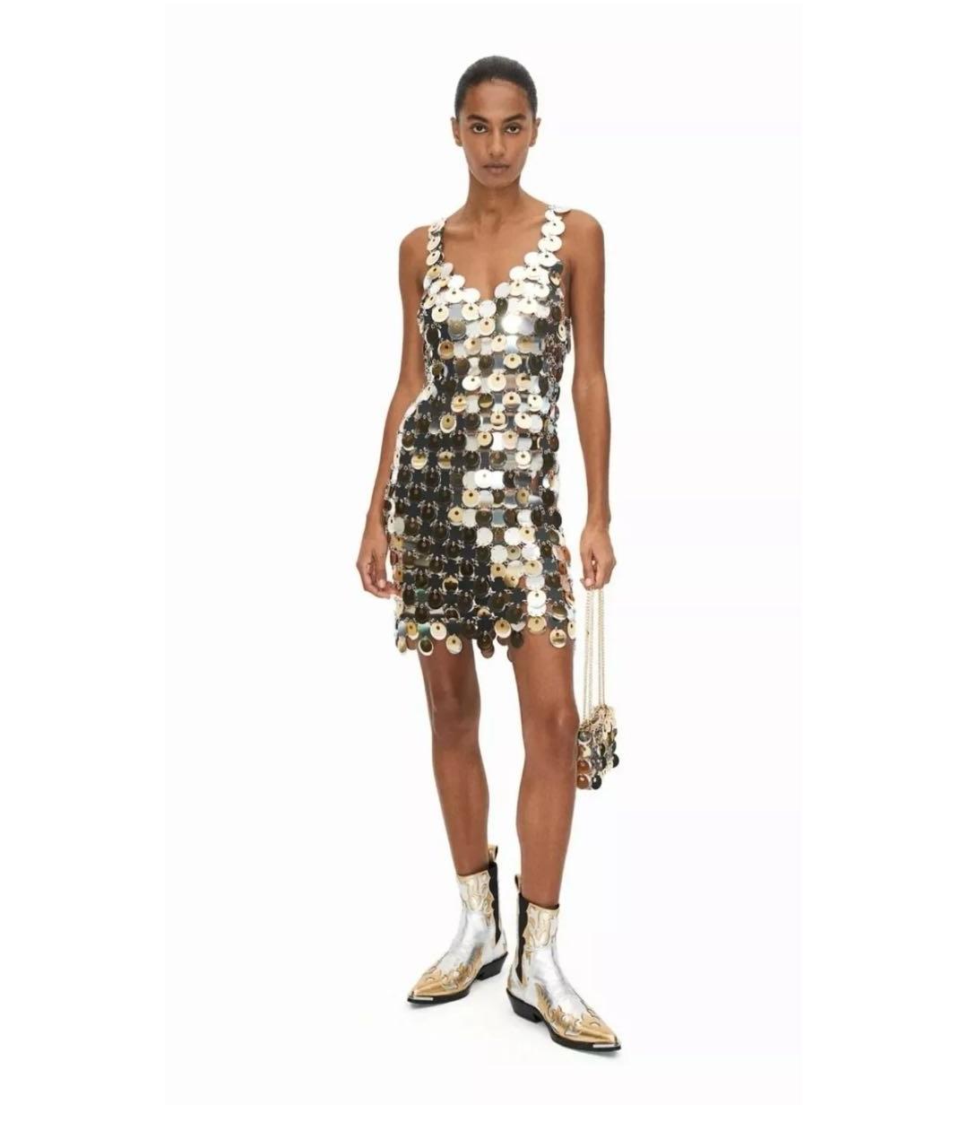 PACO RABANNE Серебряное платье, фото 3