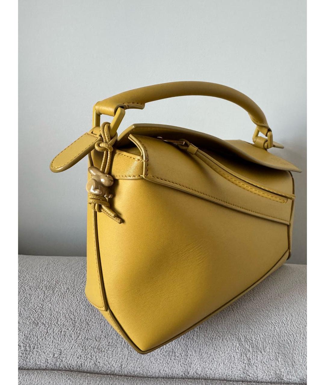 LOEWE Желтая кожаная сумка через плечо, фото 2