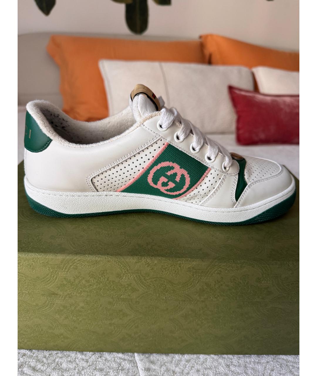 GUCCI Мульти кожаные низкие кроссовки / кеды, фото 6