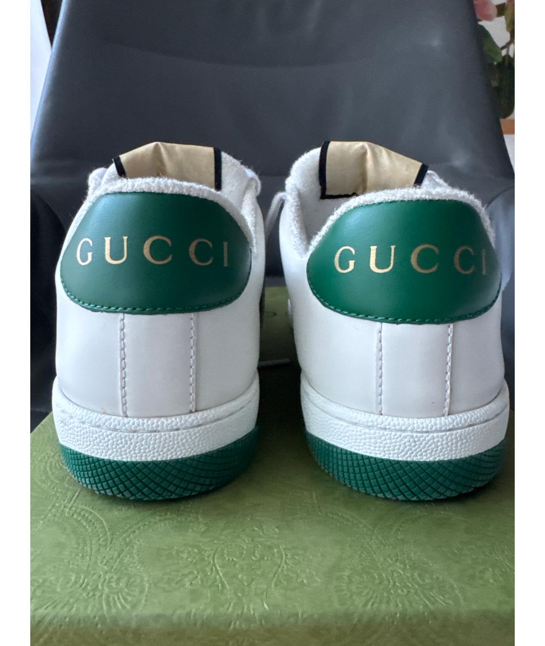GUCCI Мульти кожаные низкие кроссовки / кеды, фото 4