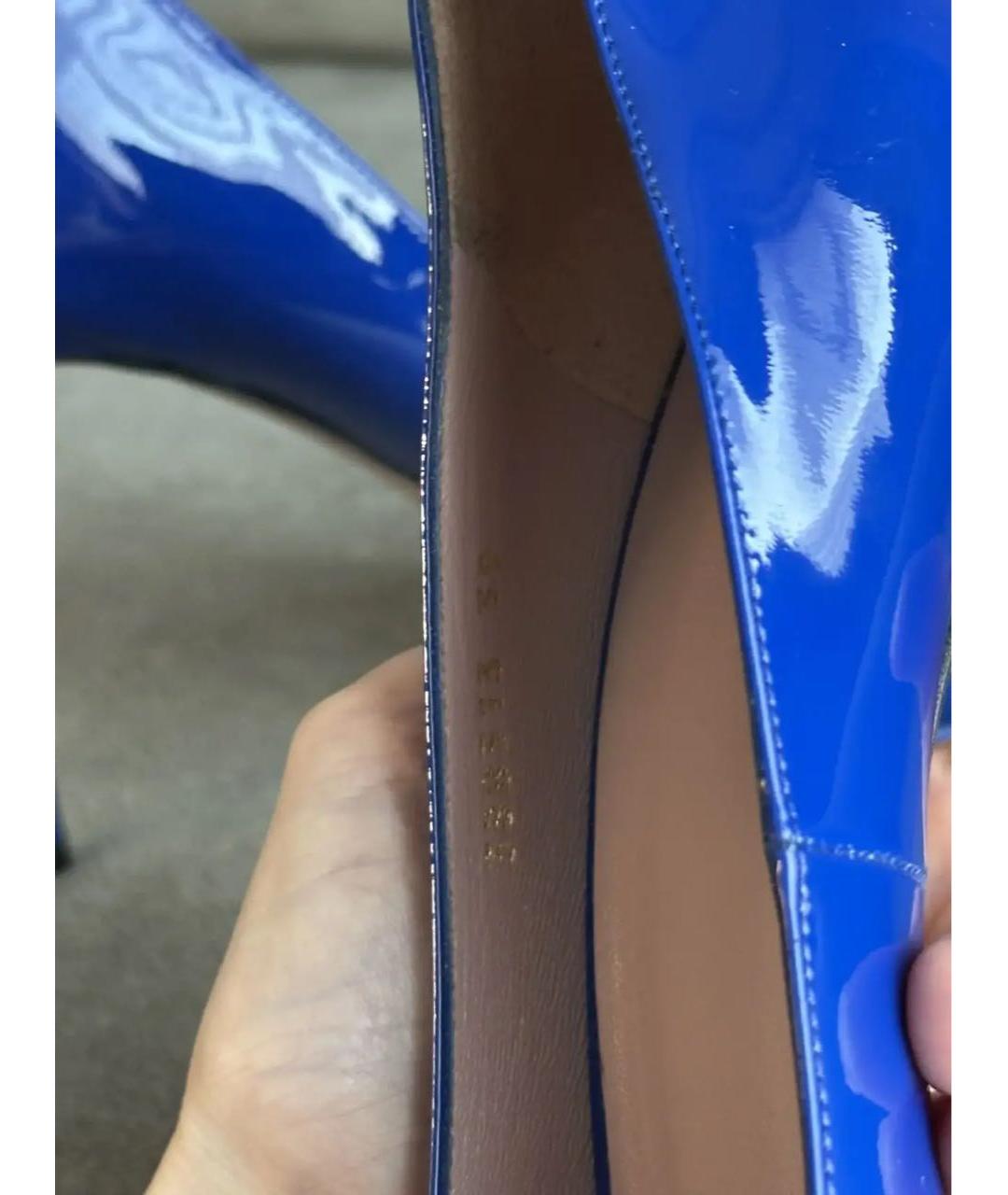 GUCCI Синие туфли из лакированной кожи, фото 6