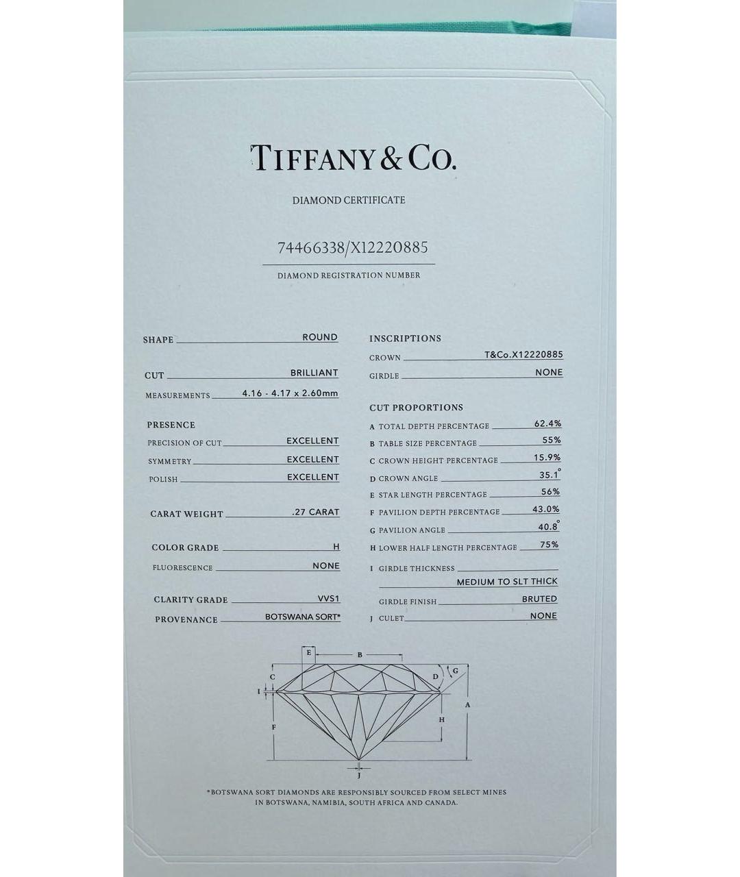 TIFFANY&CO Серебряное платиновое кольцо, фото 2