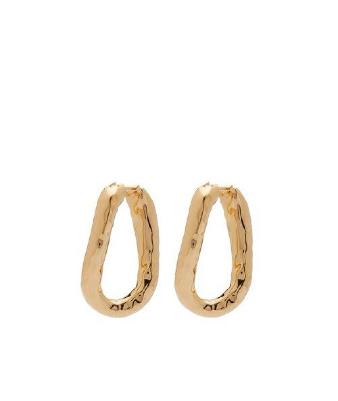 JIL SANDER Золотые латунные серьги, фото 1