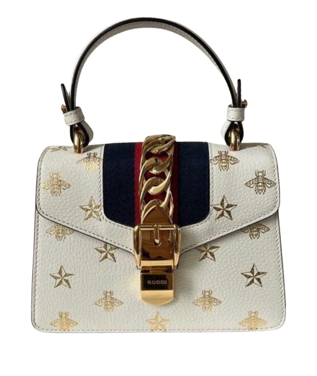 GUCCI Бежевая кожаная сумка с короткими ручками, фото 1