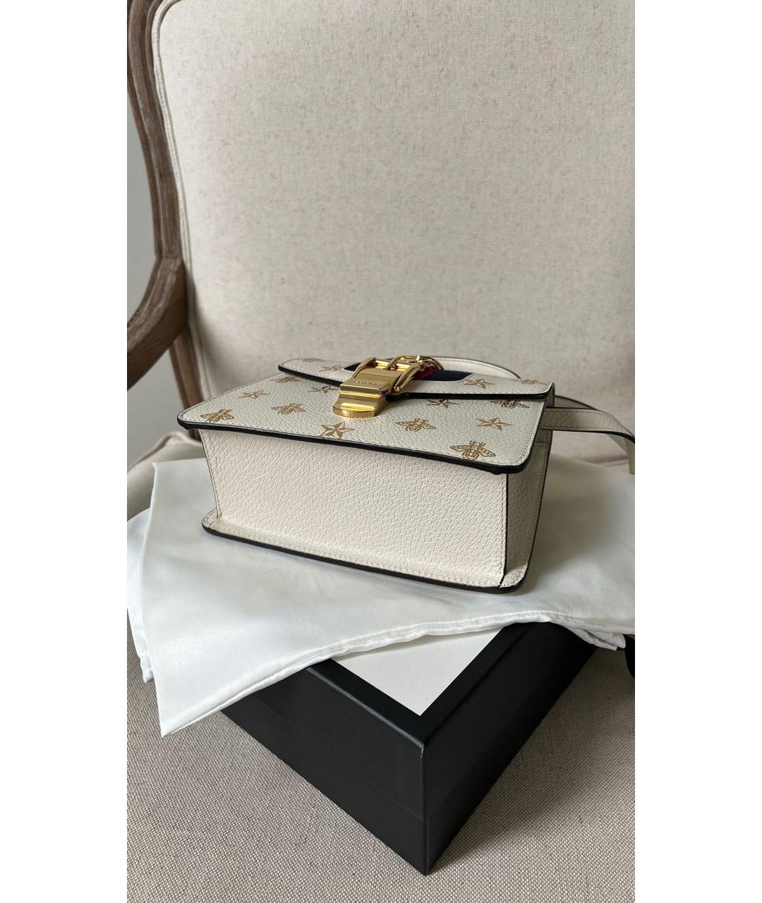 GUCCI Бежевая кожаная сумка с короткими ручками, фото 7