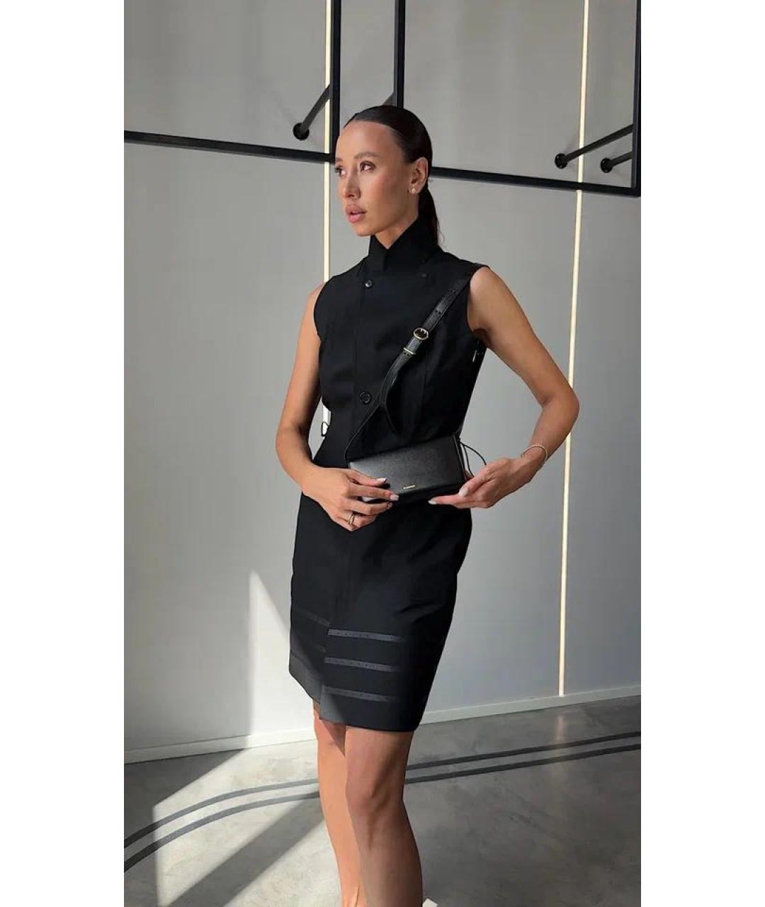 JIL SANDER Черная кожаная сумка через плечо, фото 7
