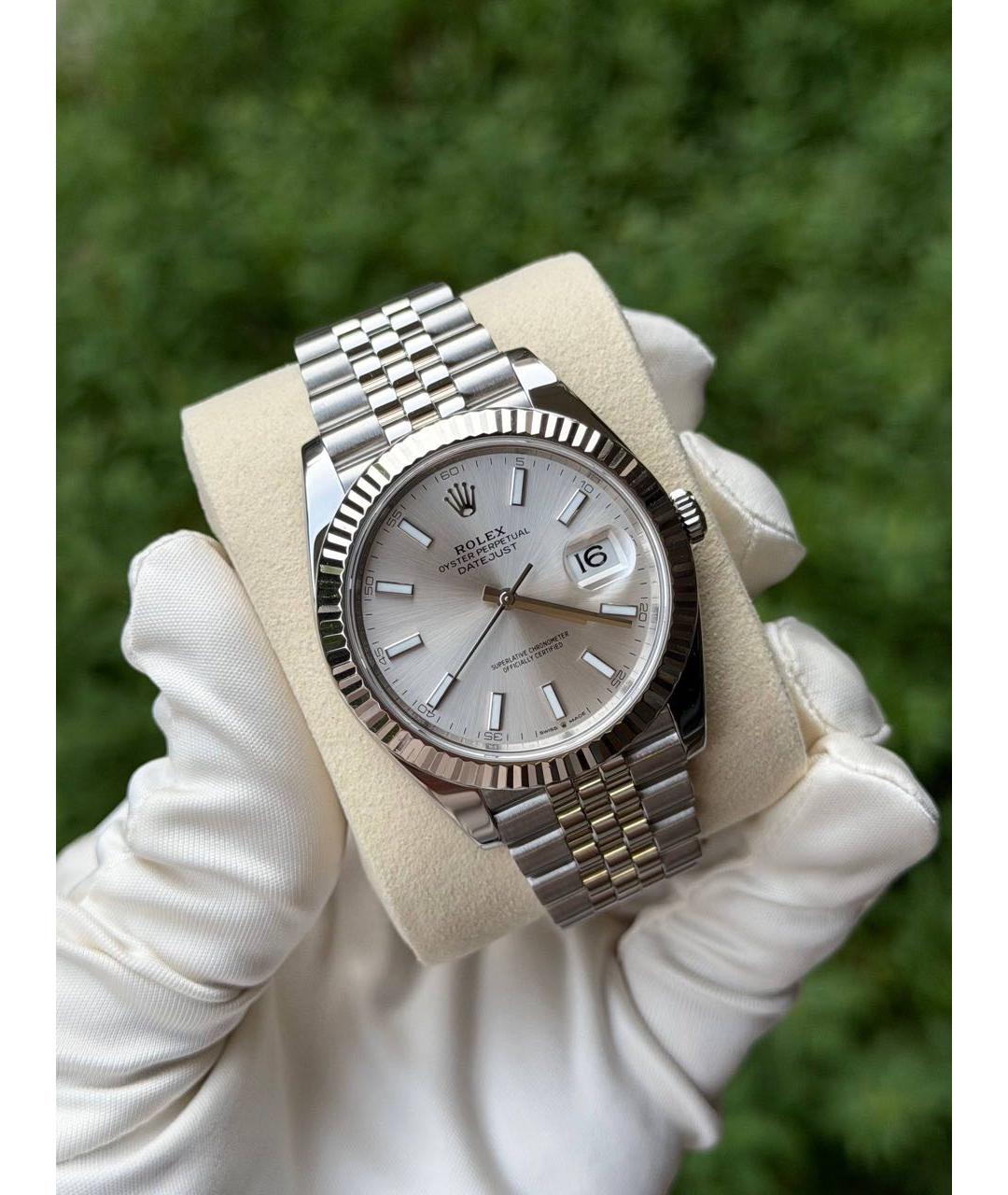 ROLEX Серебряные часы, фото 4