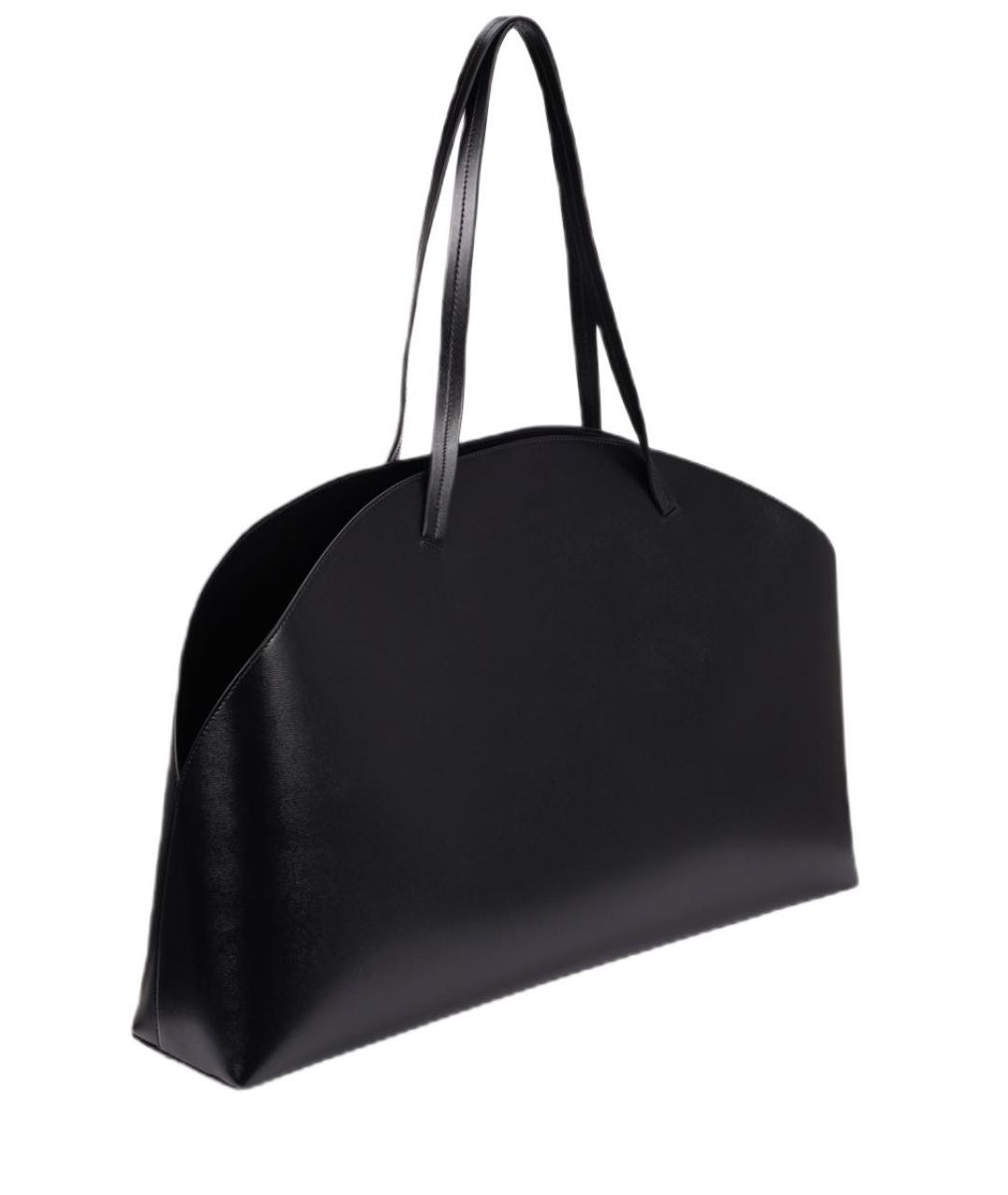 JIL SANDER Черная кожаная сумка с короткими ручками, фото 2