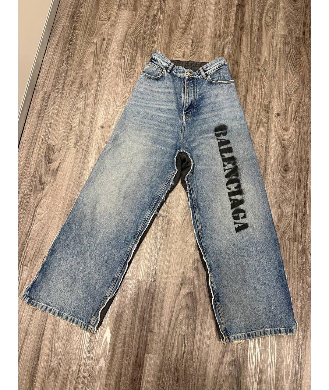 BALENCIAGA Синие прямые джинсы, фото 8