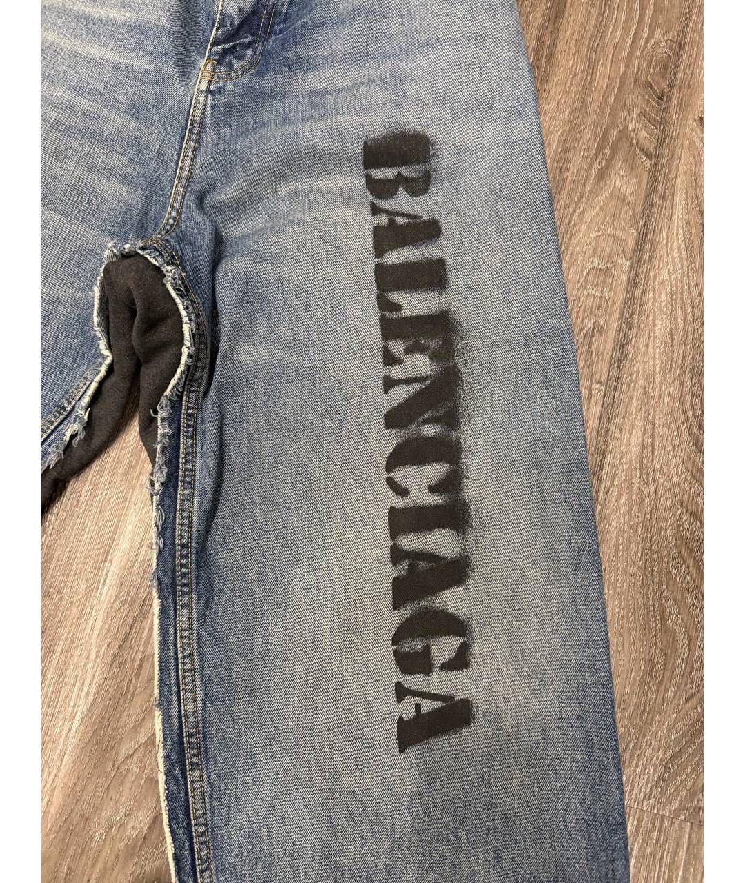 BALENCIAGA Синие прямые джинсы, фото 4