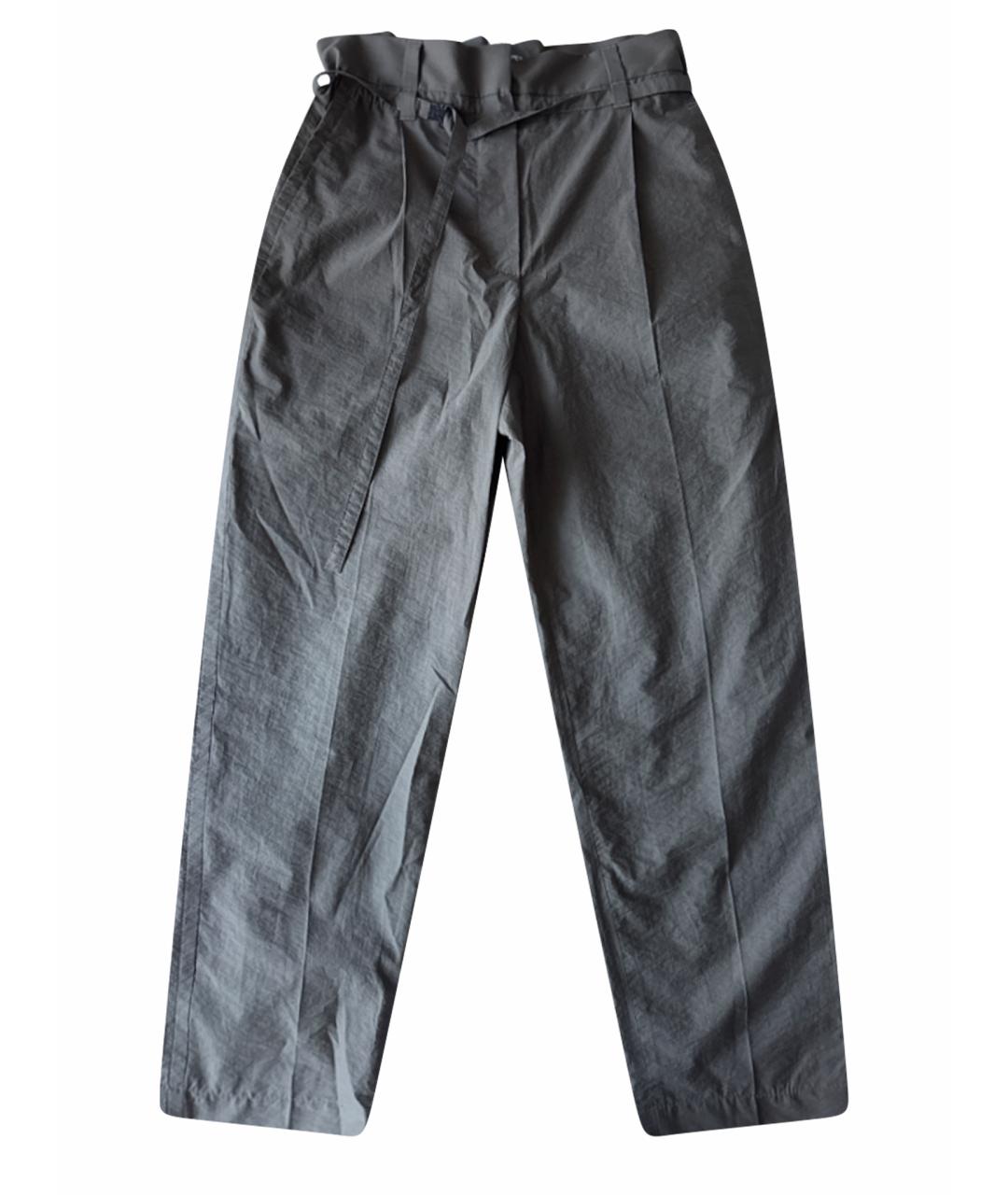 BRUNELLO CUCINELLI Коричневые хлопковые прямые брюки, фото 1
