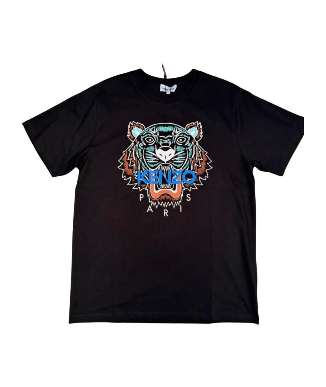 KENZO Черная хлопковая футболка, фото 1