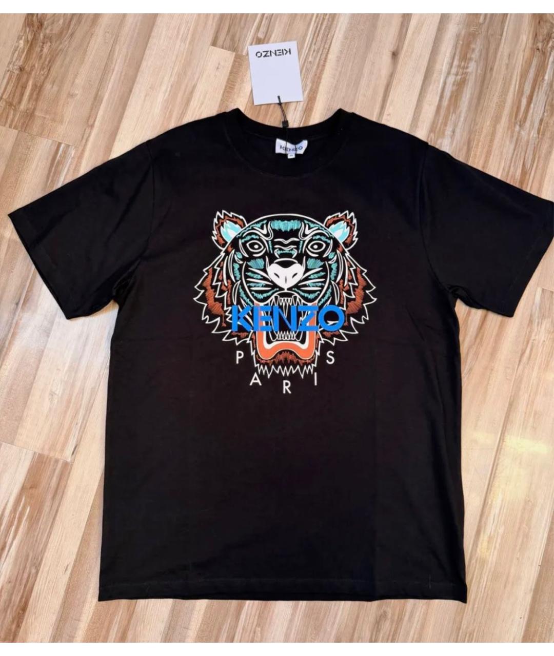 KENZO Черная хлопковая футболка, фото 4