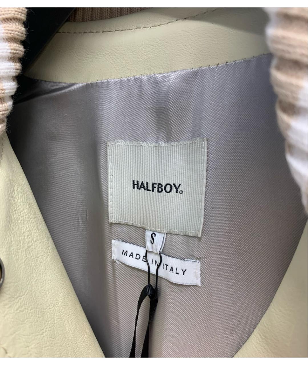 HALFBOY Бежевая кожаная куртка, фото 3
