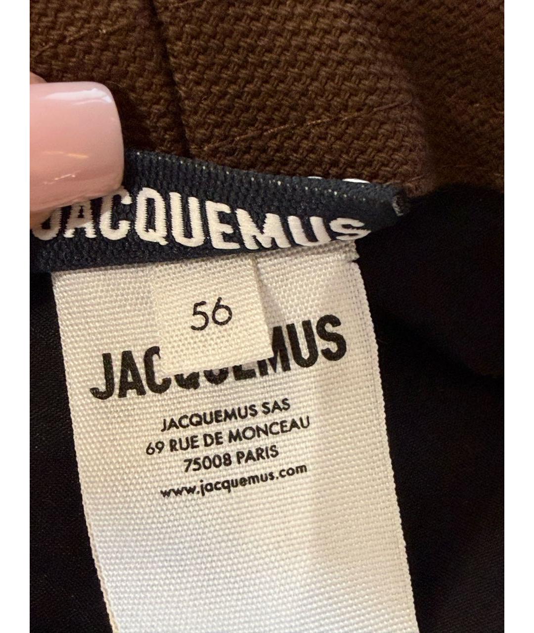 JACQUEMUS Коричневая хлопковая панама, фото 4