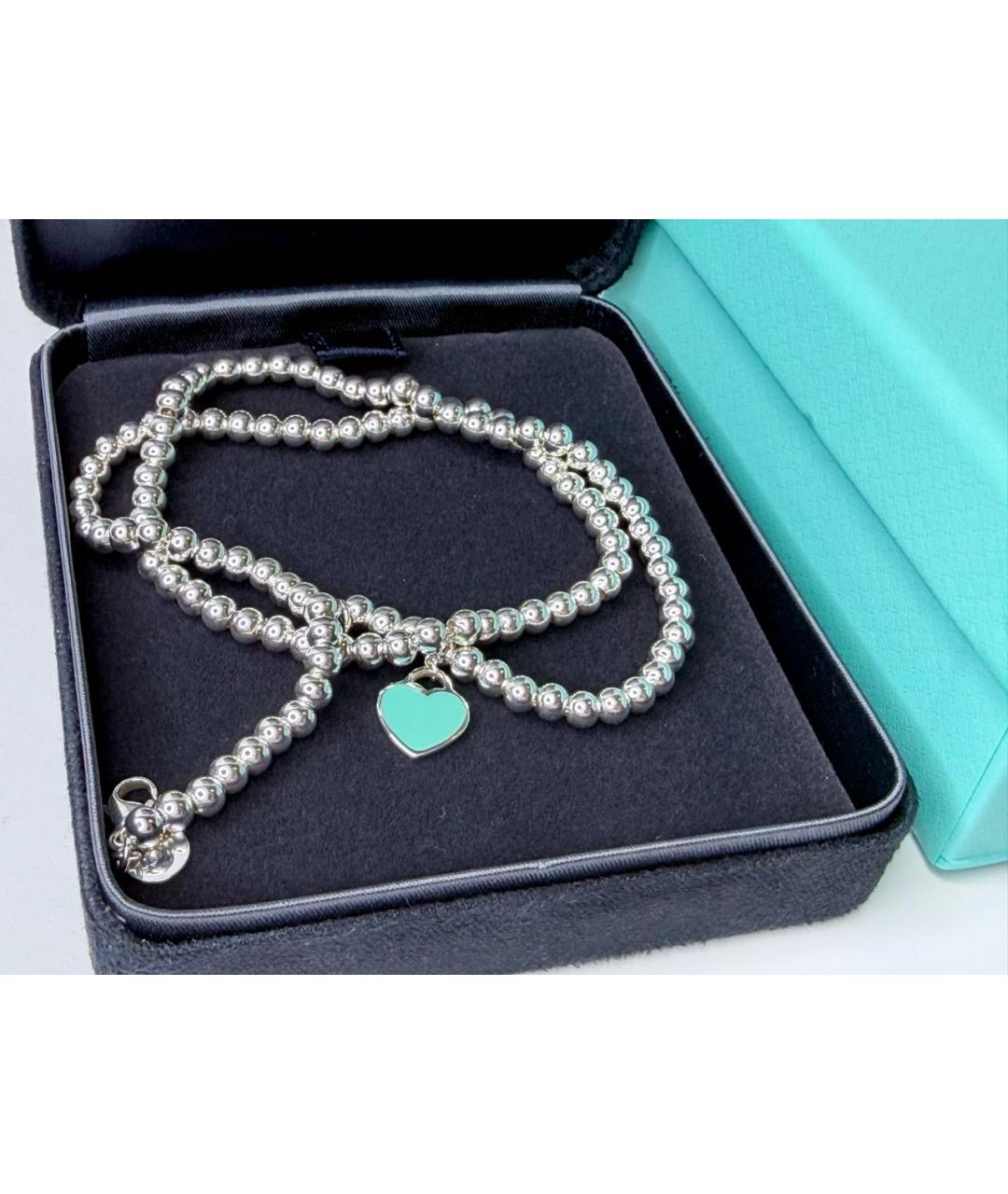 TIFFANY&CO Бирюзовое серебряное колье, фото 3