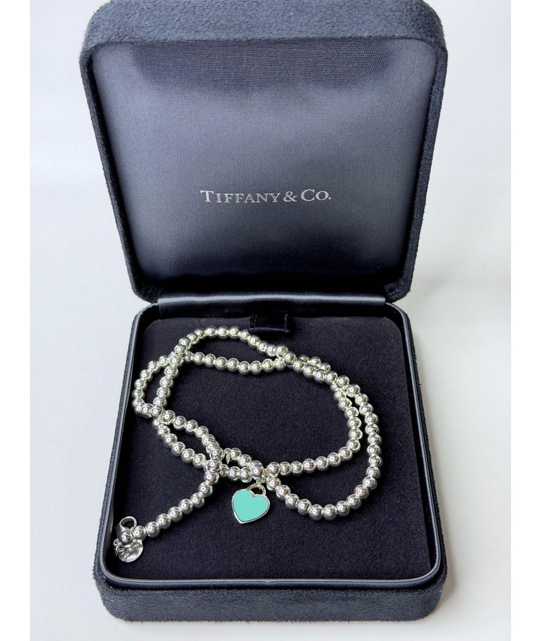 TIFFANY&CO Бирюзовое серебряное колье, фото 2