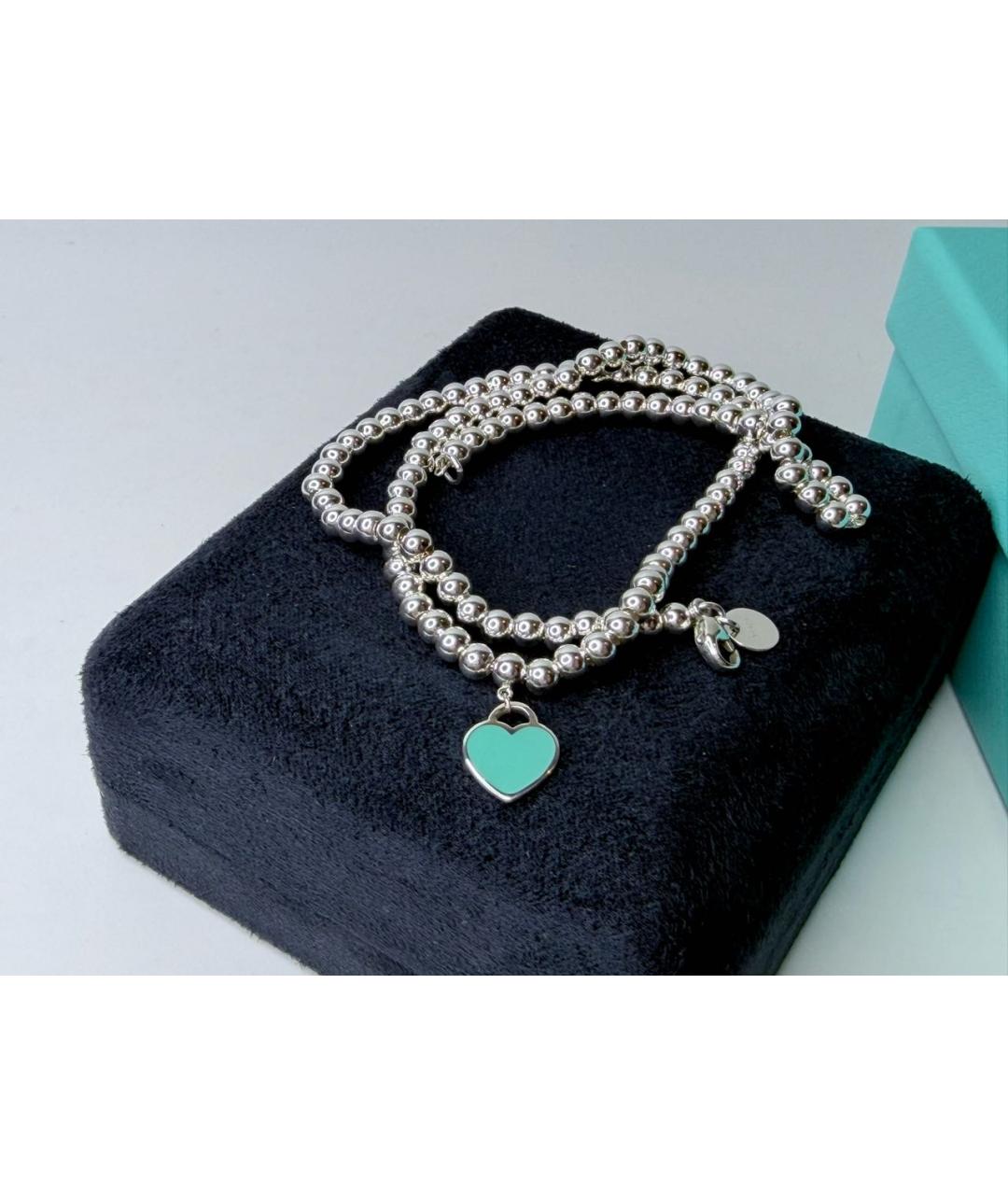 TIFFANY&CO Бирюзовое серебряное колье, фото 4