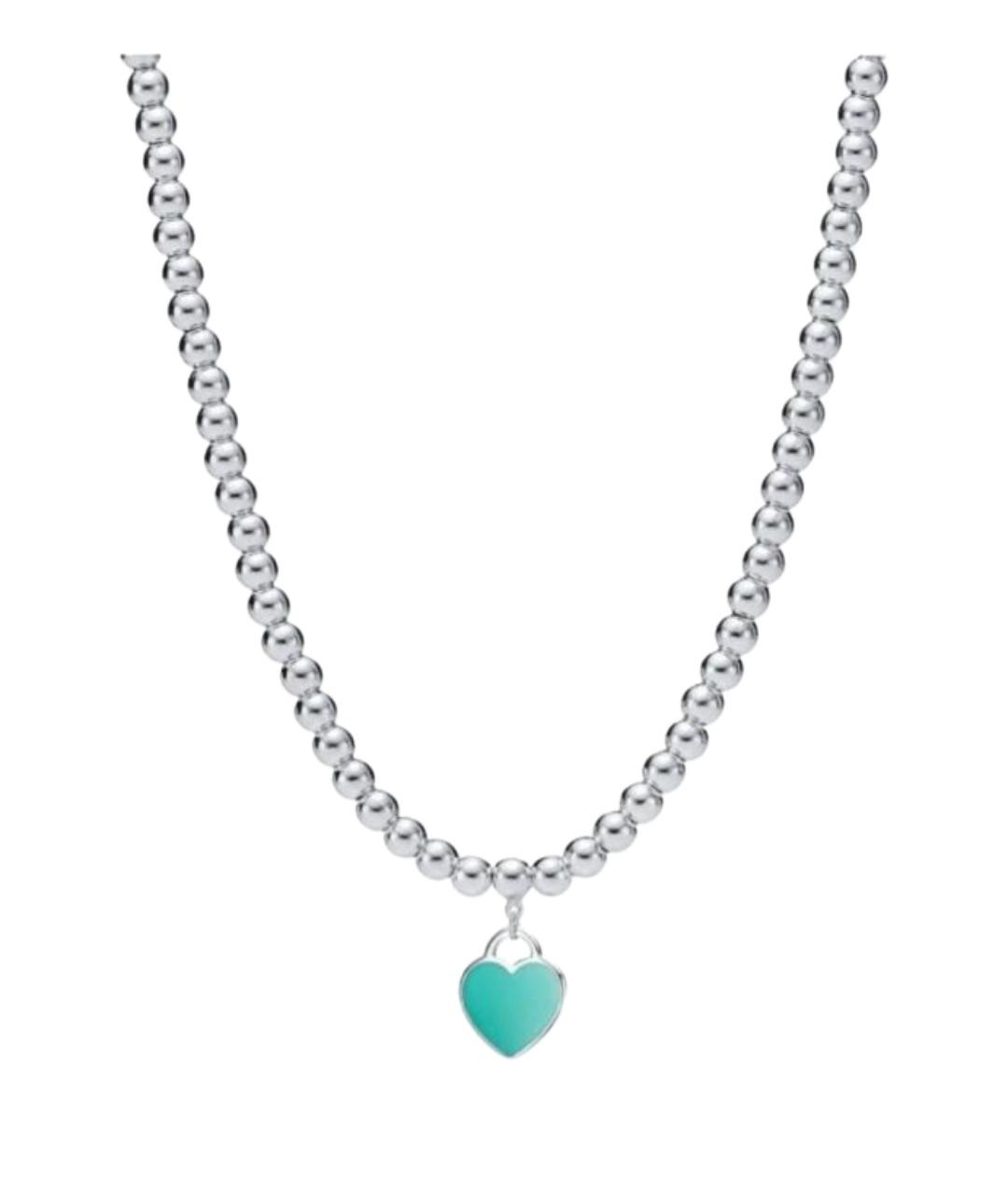 TIFFANY&CO Бирюзовое серебряное колье, фото 1