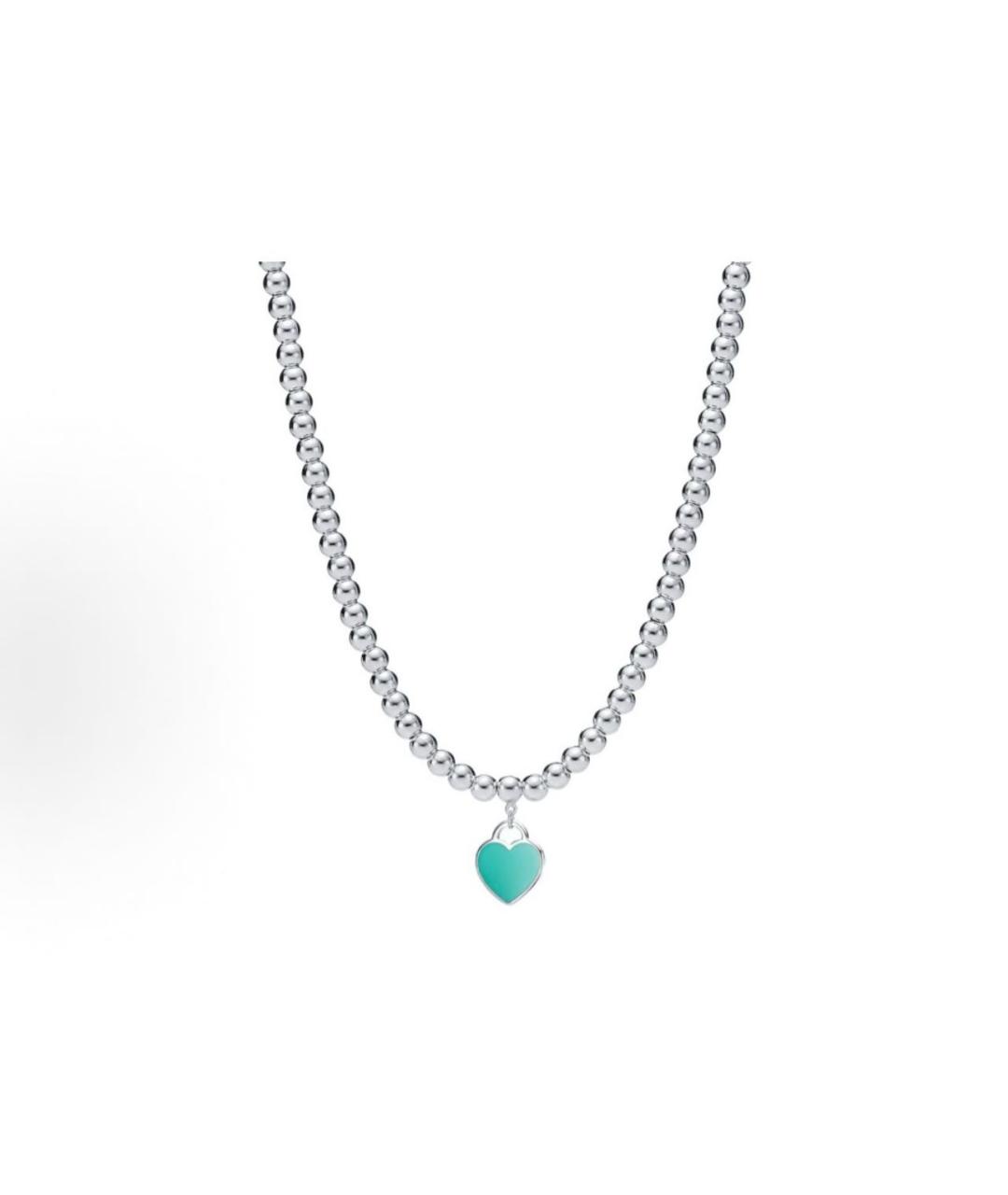 TIFFANY&CO Бирюзовое серебряное колье, фото 5
