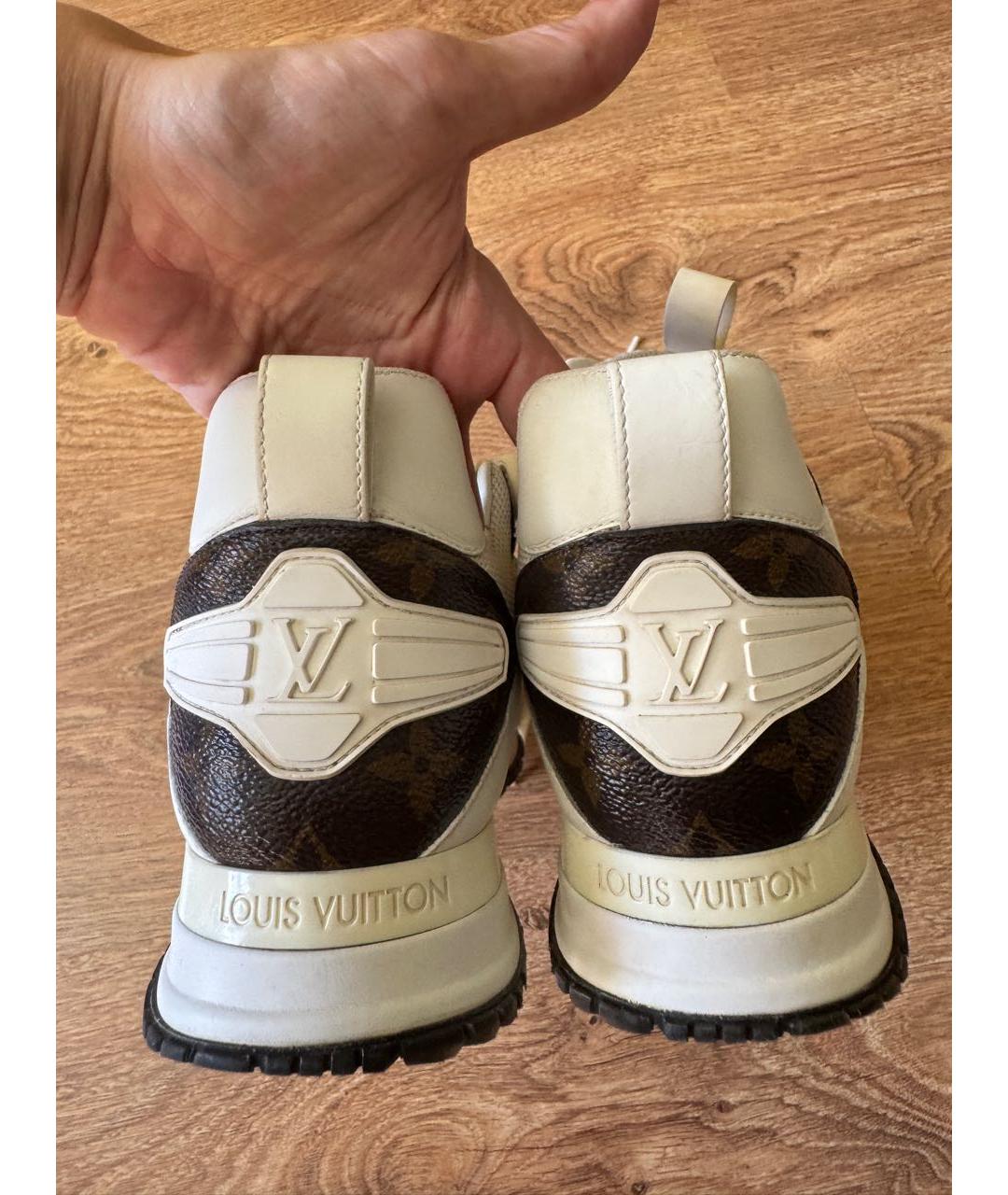 LOUIS VUITTON Белые кожаные кроссовки, фото 3