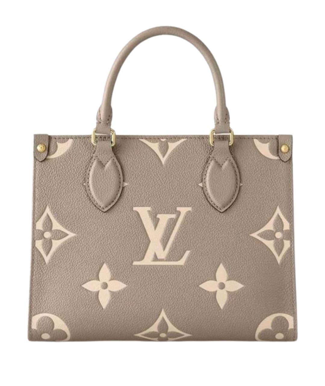 LOUIS VUITTON Бежевая кожаная сумка тоут, фото 1