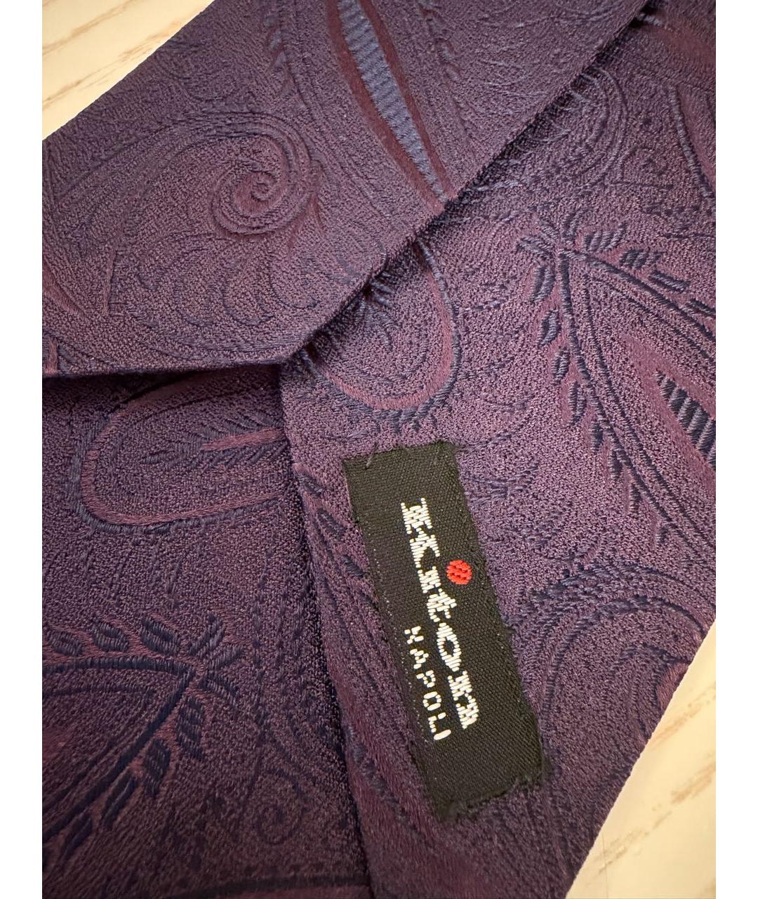KITON Фиолетовый шелковый галстук, фото 2