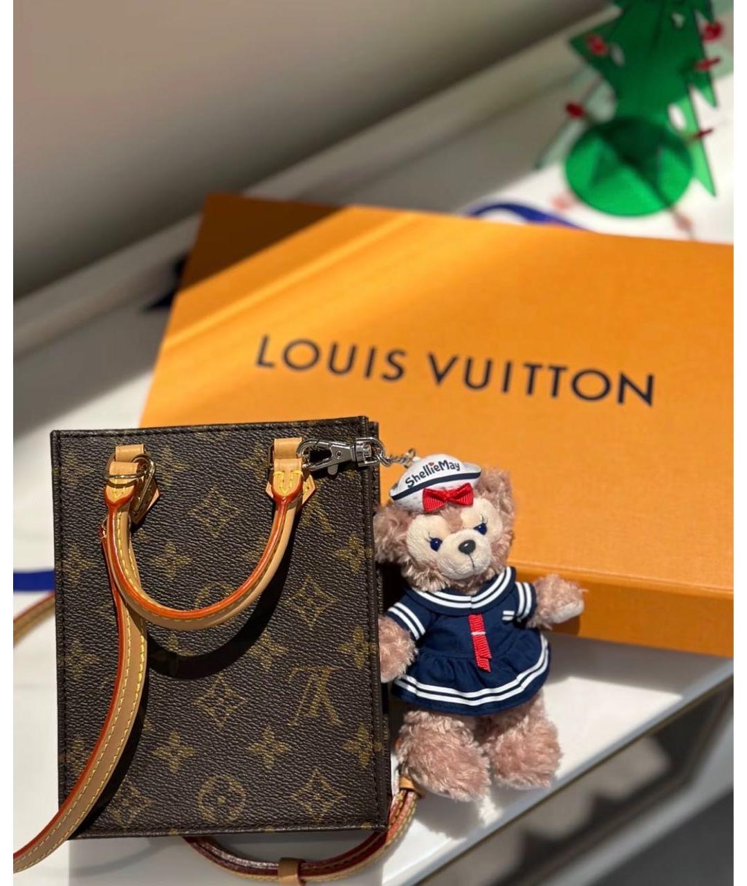 LOUIS VUITTON Коричневая кожаная сумка тоут, фото 5