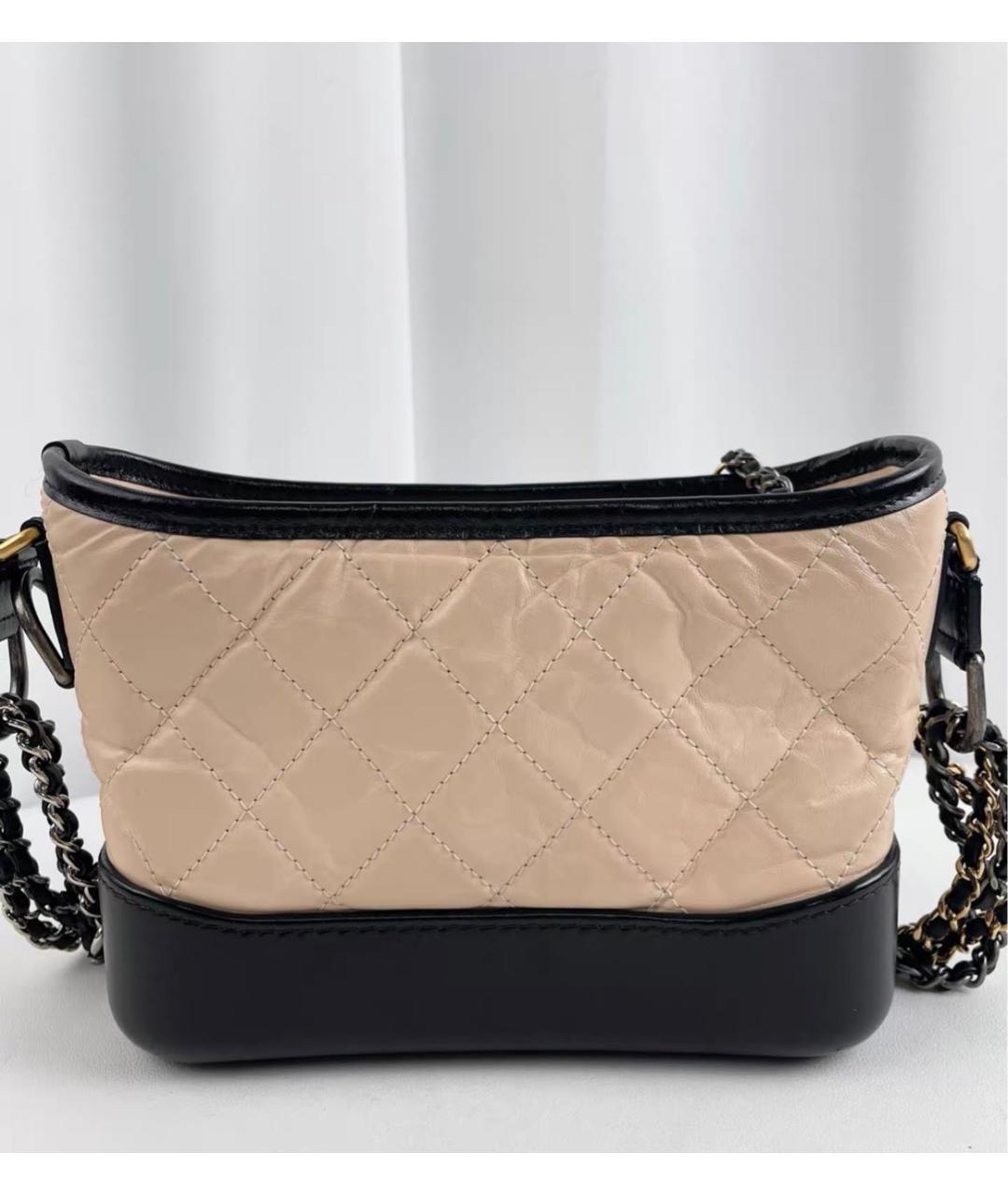 CHANEL Бежевая кожаная сумка через плечо, фото 2
