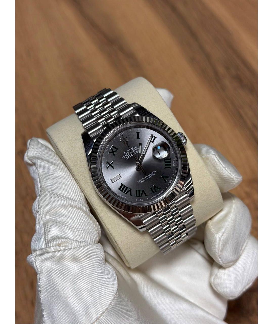 ROLEX Серые часы, фото 4