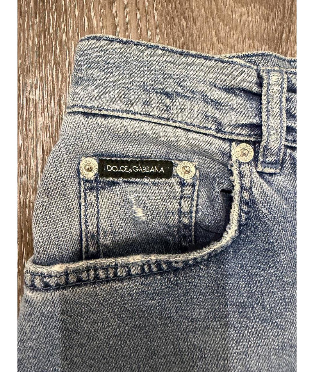 DOLCE&GABBANA Синие джинсы слим, фото 4