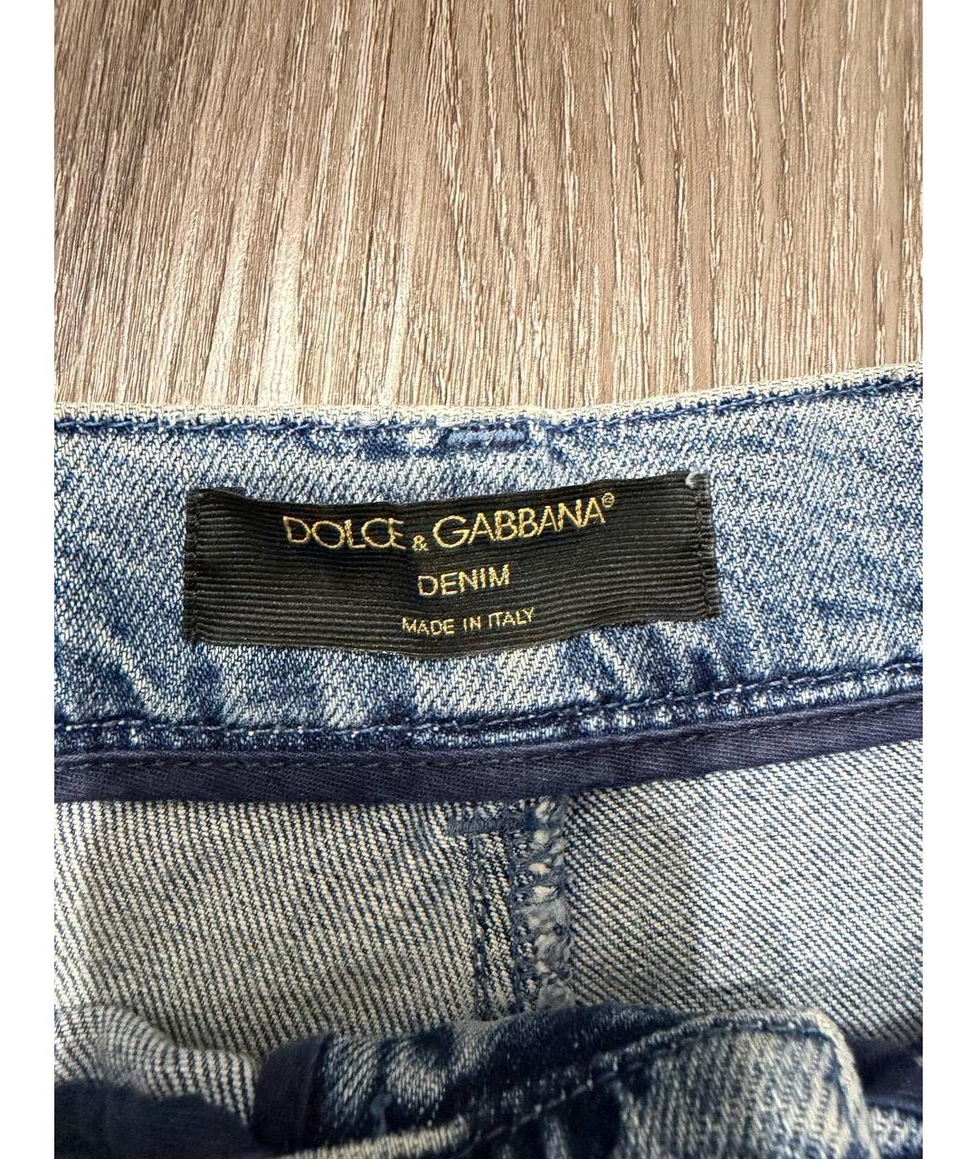 DOLCE&GABBANA Синие джинсы слим, фото 2