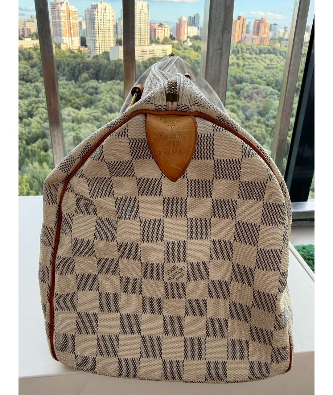 LOUIS VUITTON Бежевая кожаная сумка с короткими ручками, фото 7